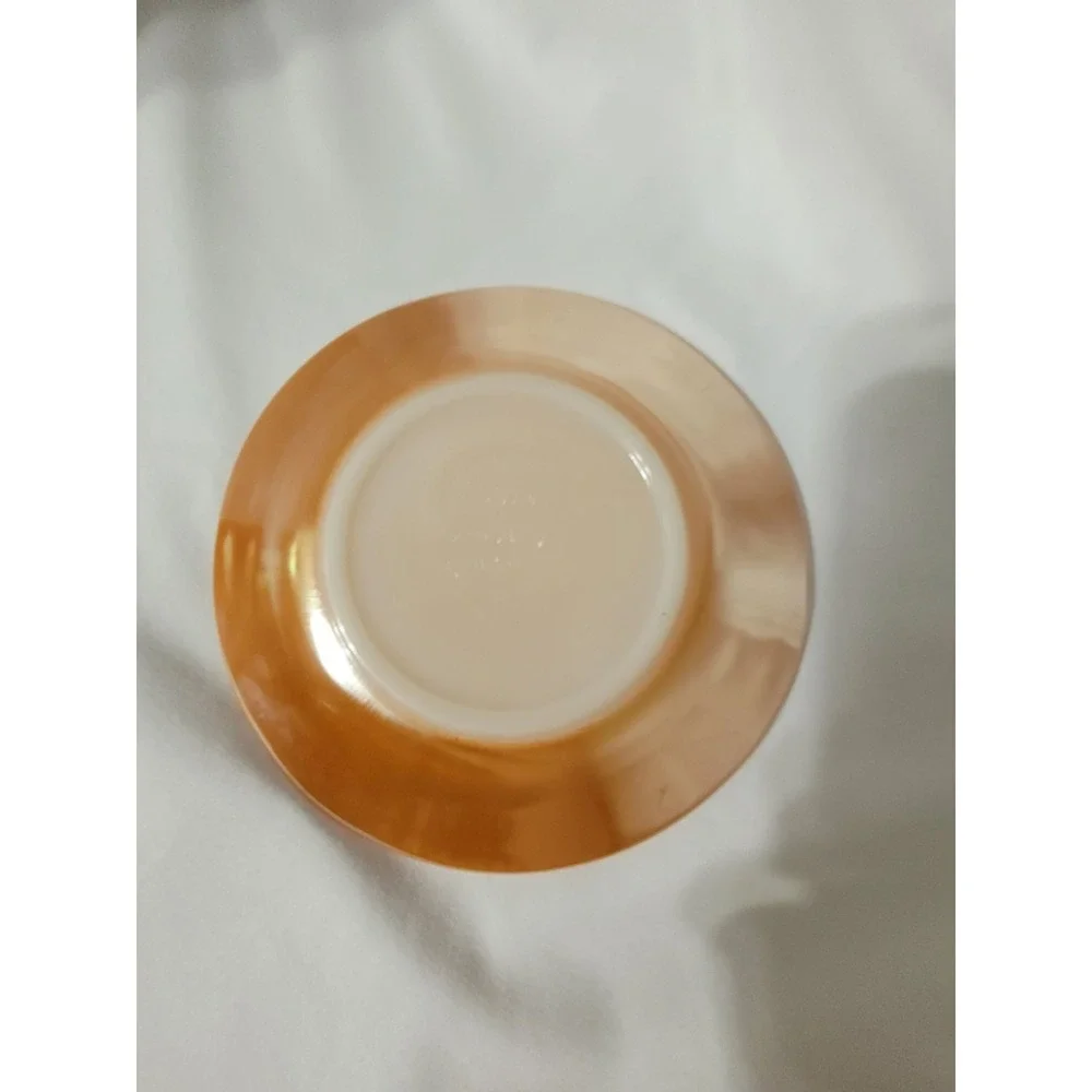 Fire King Peach Lustre Saucer Dish 6